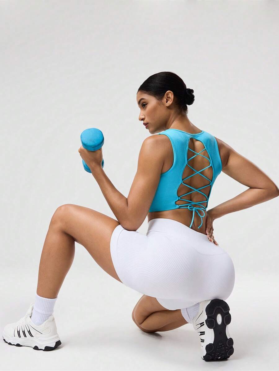 Seamless Racerback Sports Yoga Tank Top – High Elasticity Women’s Athletic Workout Activewear