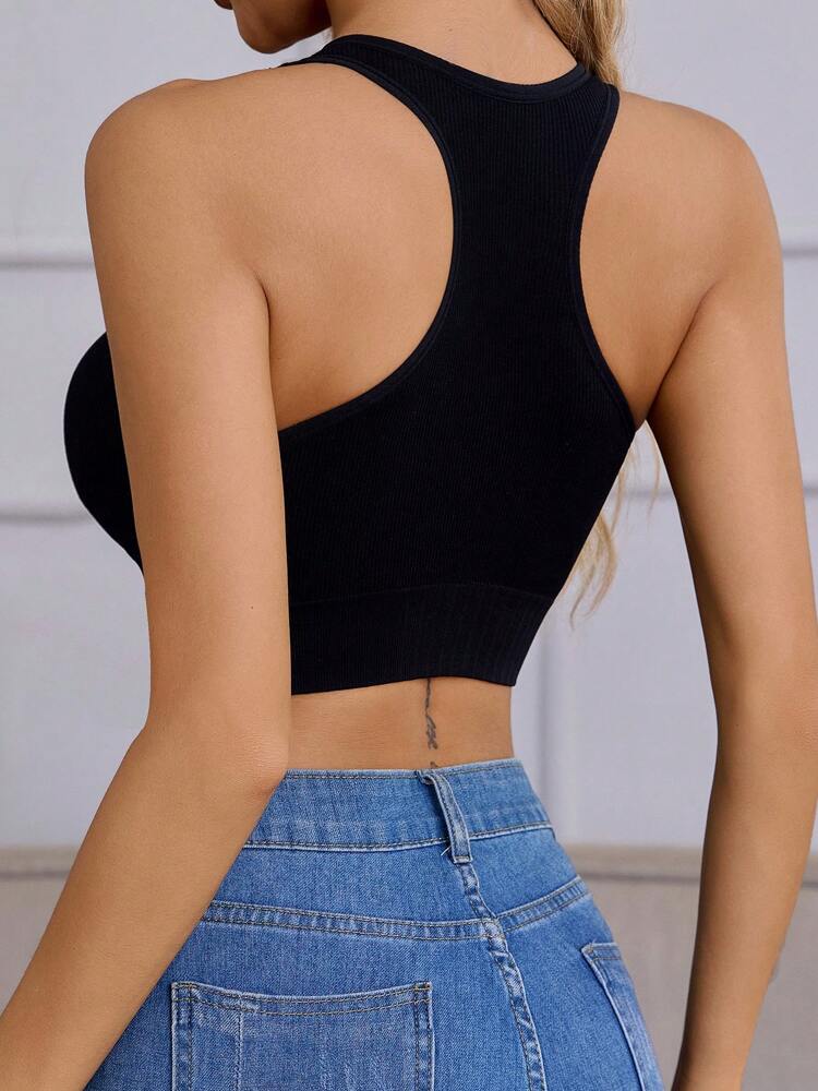Seamless Push-Up Sports Bra – Shock-Absorbent Wireless Top for Running, Yoga, Gym & Everyday Wear