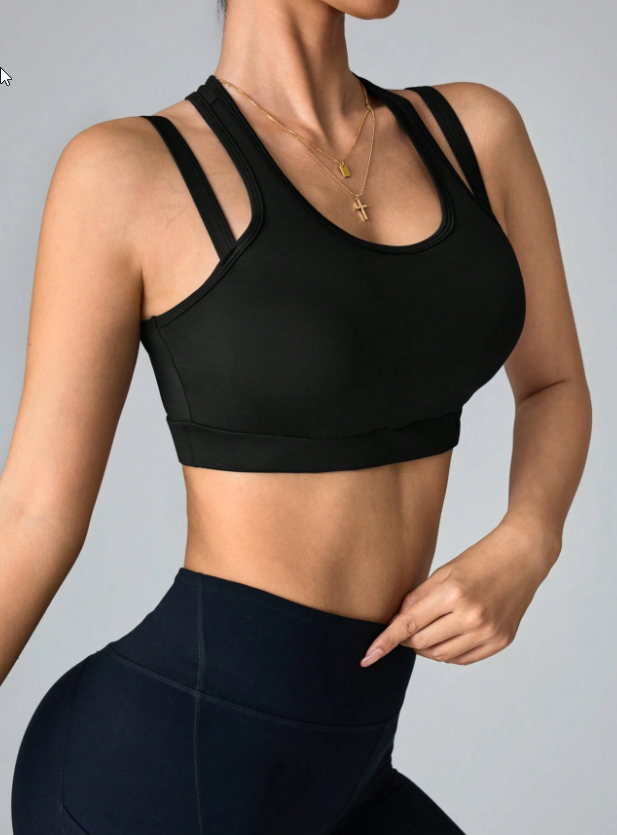 Women’s Casual Sports Bra – Fashion Yoga, Running & Fitness Athletic Workout Top