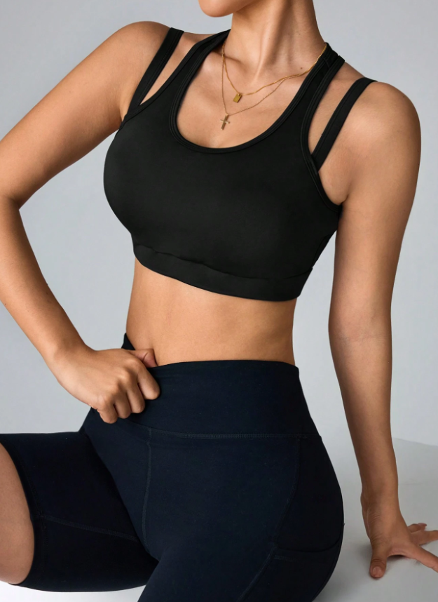 Women’s Casual Sports Bra – Fashion Yoga, Running & Fitness Athletic Workout Top