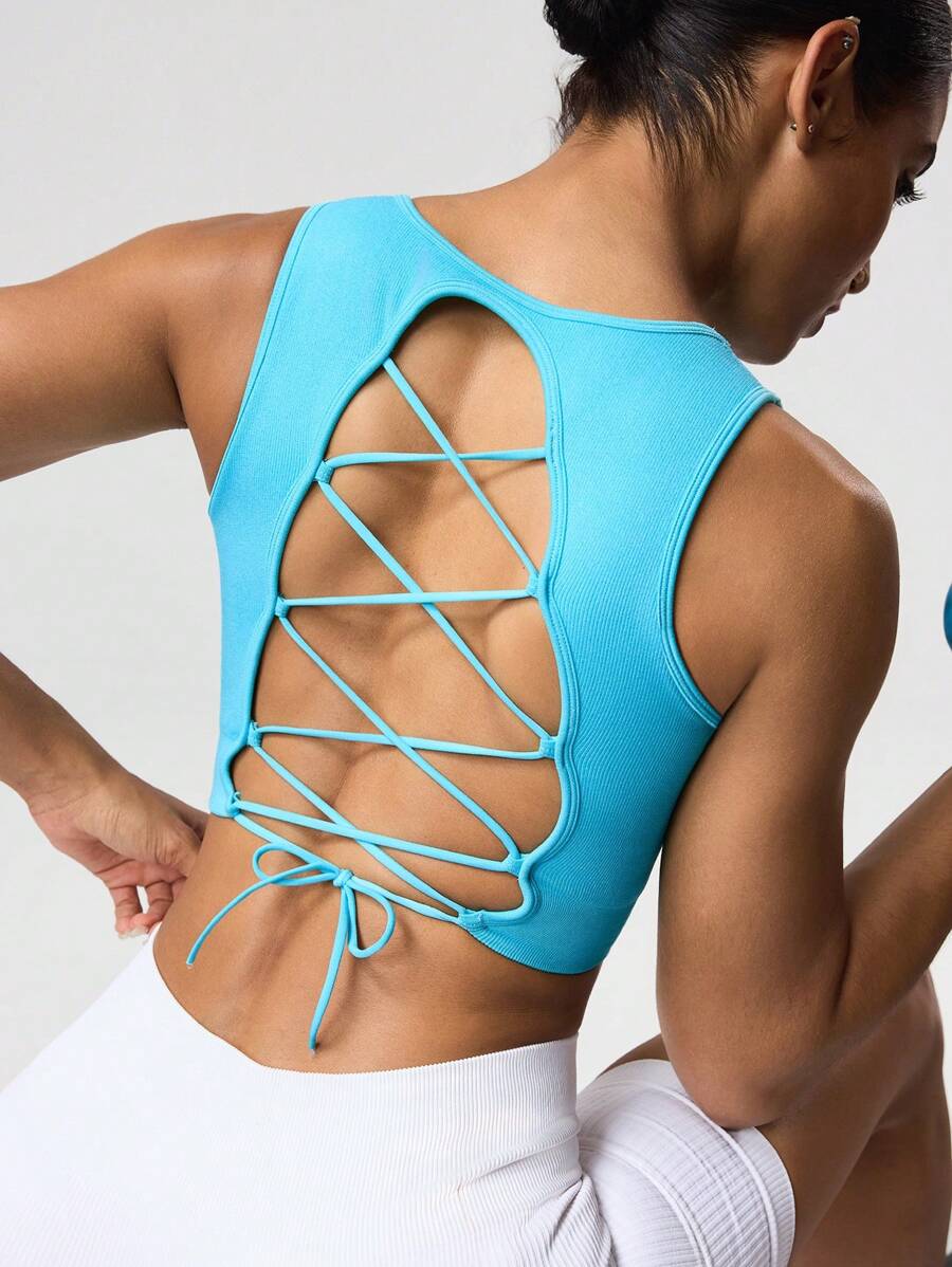 Seamless Racerback Sports Yoga Tank Top – High Elasticity Women’s Athletic Workout Activewear