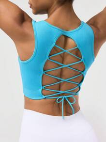 Seamless Racerback Sports Yoga Tank Top – High Elasticity Women’s Athletic Workout Activewear