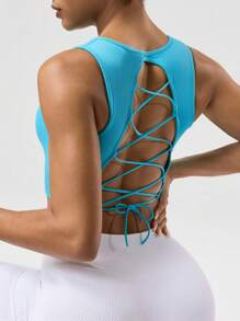 Seamless Racerback Sports Yoga Tank Top – High Elasticity Women’s Athletic Workout Activewear