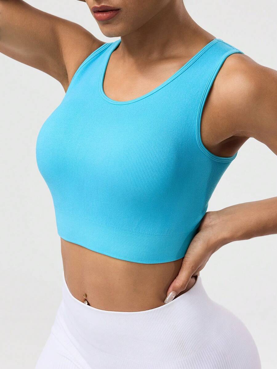 Seamless Racerback Sports Yoga Tank Top – High Elasticity Women’s Athletic Workout Activewear
