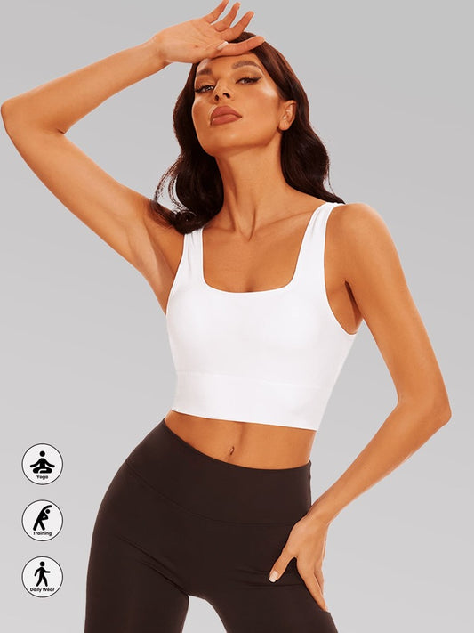 Women’s Seamless Sports Bra – Removable Pads, Lift Support Yoga Top for Summer Workouts