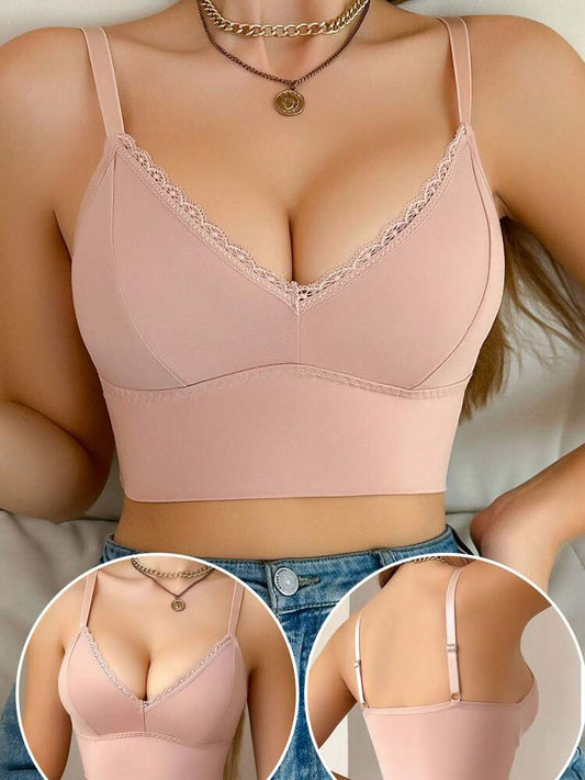 Women’s Lace Patchwork Spaghetti Strap Lingerie – Solid Color Comfortable & Fashionable Sleepwear