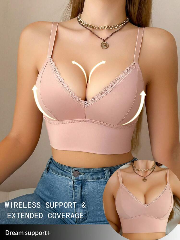 Women’s Lace Patchwork Spaghetti Strap Lingerie – Solid Color Comfortable & Fashionable Sleepwear