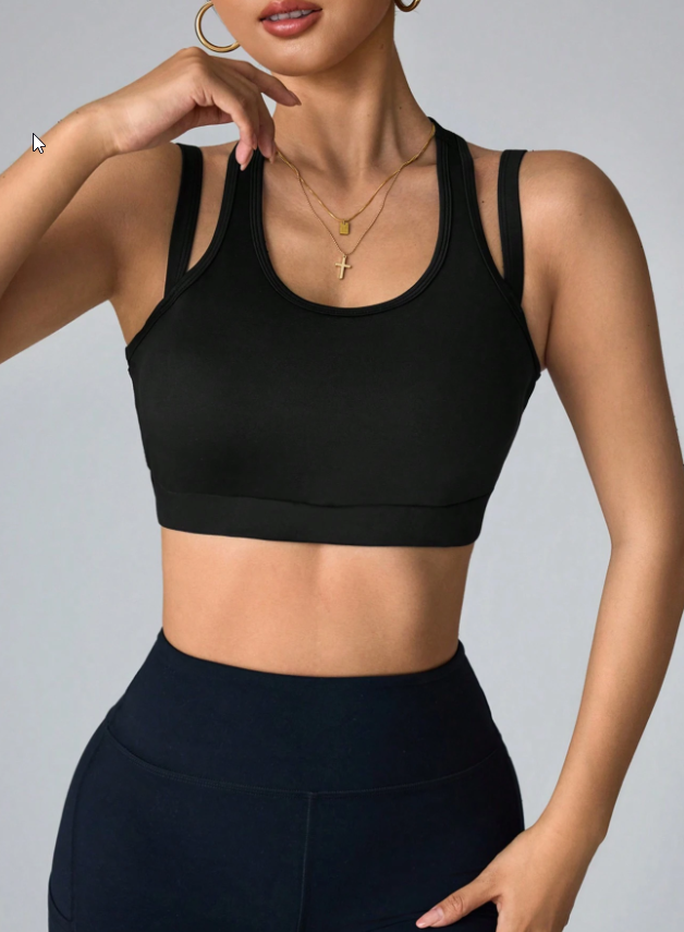 Women’s Casual Sports Bra – Fashion Yoga, Running & Fitness Athletic Workout Top