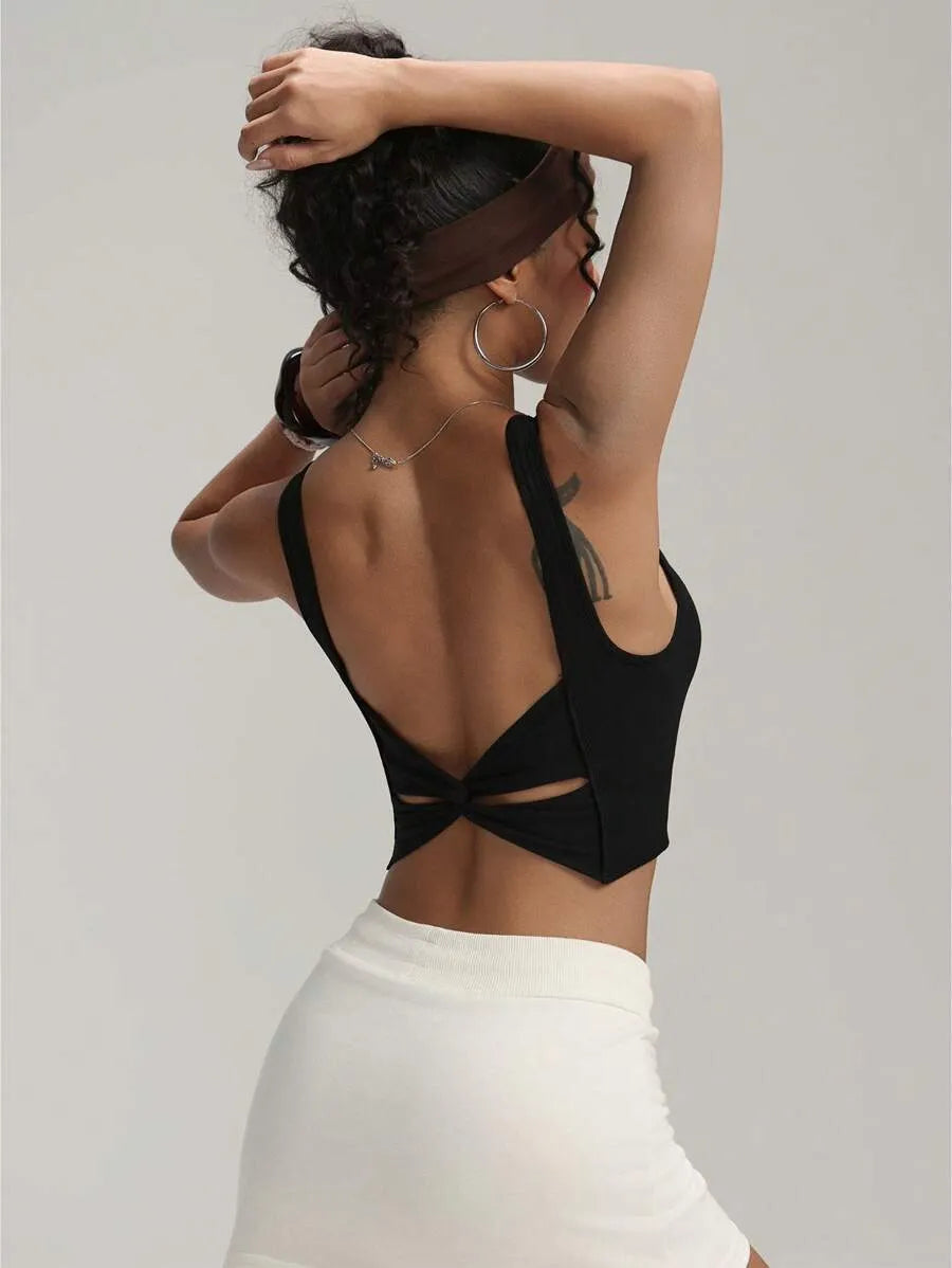 Women’s Criss-Cross Back Sports Bra Yoga Top – Seamless Workout Athletic Activewear for Fitness