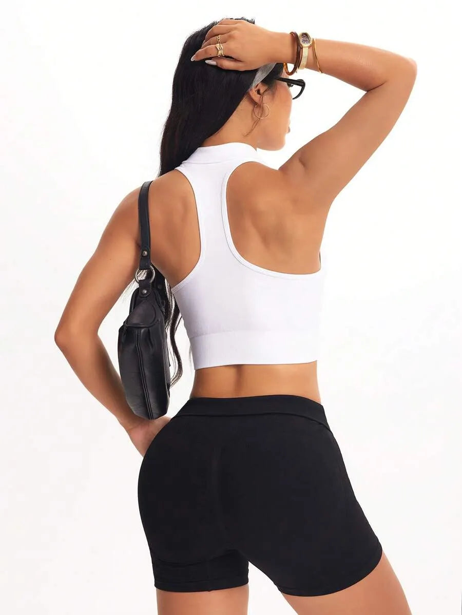 Women’s Solid Color Athletic T-Shirt & Tank Top – Lightweight Fashionable Summer Workout Activewear