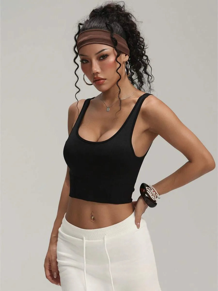 Women’s Criss-Cross Back Sports Bra Yoga Top – Seamless Workout Athletic Activewear for Fitness